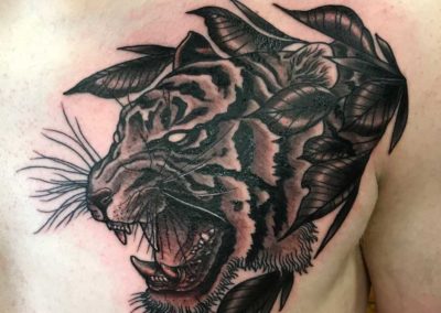 Andrez, tattoo, chest, tiger